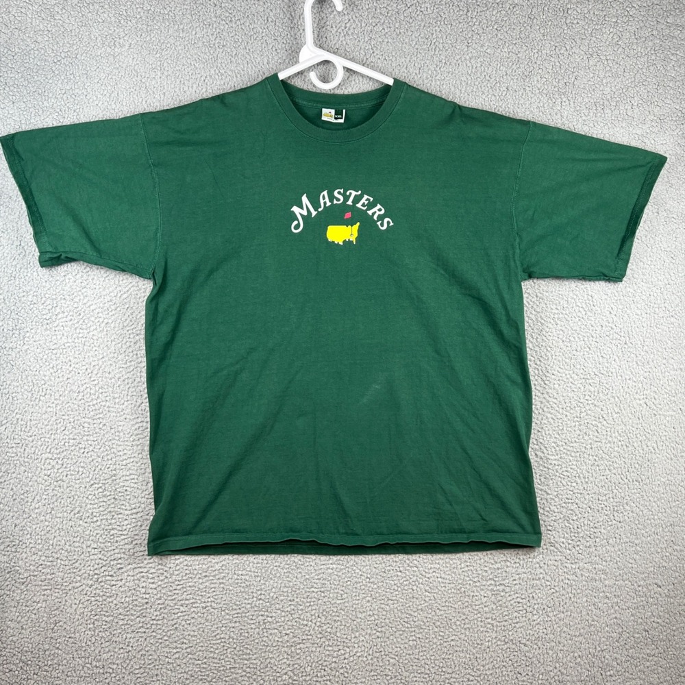 Masters Tournament Golf T-Shirt Mens XXL Green Short Sleeve Made in USA Cotton